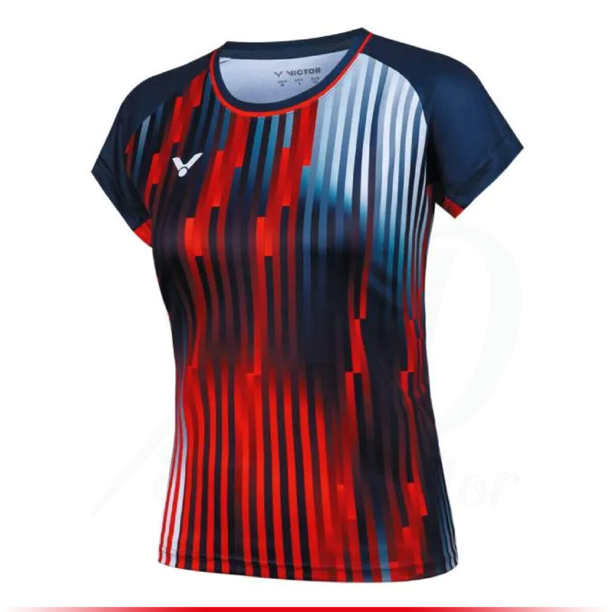Victor T-shirt Women T-51050 TD B - Bleu/Rouge
