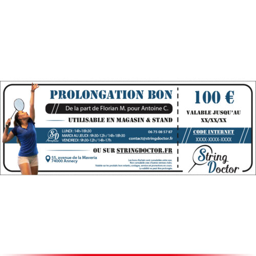 Prolongation Bon Cadeau / Bon d'Achat