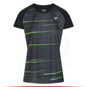 victor-34101-C-Women-Black-green.jpg Victor T-shirt T-34101 C Women Black Green