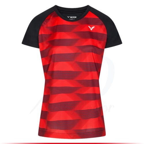 victor-34102-CD-Women-Black-Red.jpg Victor T-shirt T-34102 CD Women Black Red