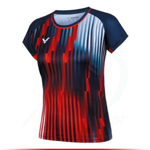 victor-T-51050-bleu-scaled-1.jpg Victor T-shirt Women T-51050 TD B - Bleu/Rouge