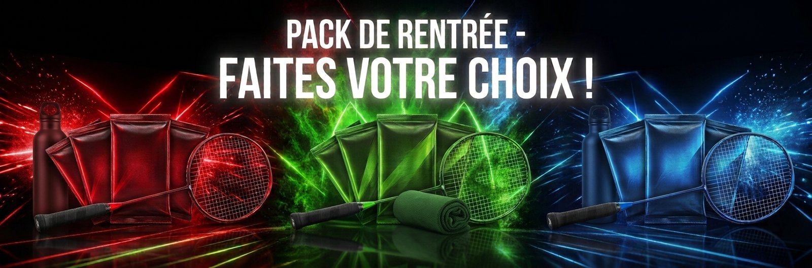 Bannière Pack de rentrée Green-blue-red